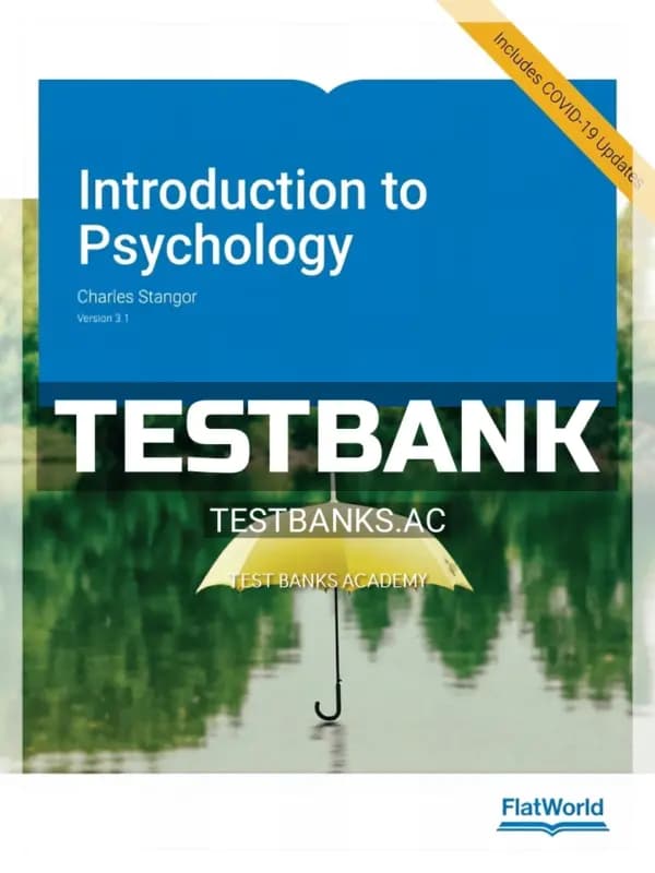 Cover for Test Bank for Introduction to Psychology 3 1 3rd Edition by Stangor