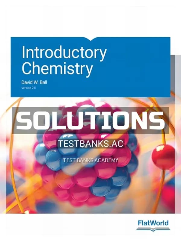 Cover for Solutions Manual for Introductory Chemistry Version 2 0 2nd Edition by Ball