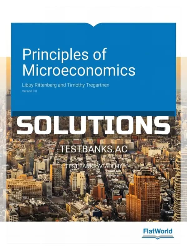 Cover for Solutions Manual for Principles of Microeconomics Version 3 0 3rd Edition by Rittenberg