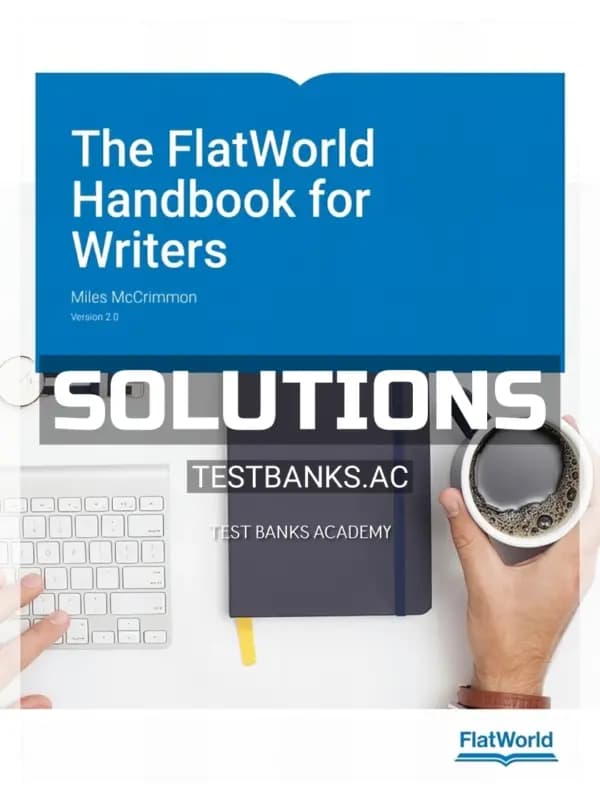 Cover for Solutions Manual for FlatWorld Handbook for Writers Version 2 0 2nd Edition by McCrimmon