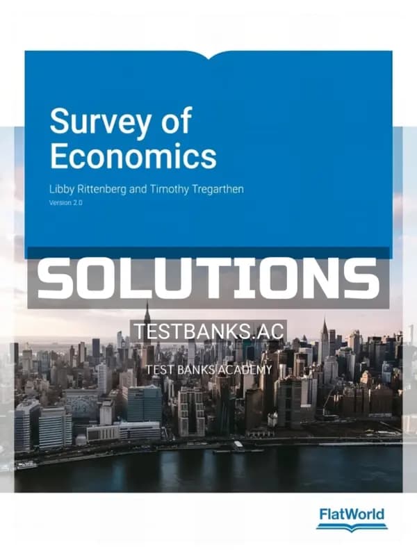 Cover for Solutions Manual for Survey of Economics Version 2 0 2nd Edition by Rittenberg