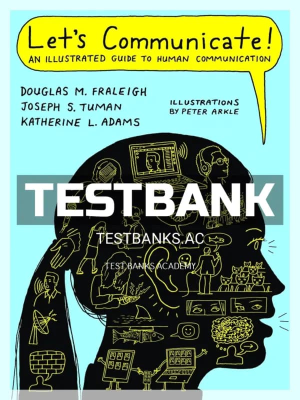 Cover for Test Bank for Lets Communicate An Illustrated Guide to Human Communication 1st Edition by Fraleigh