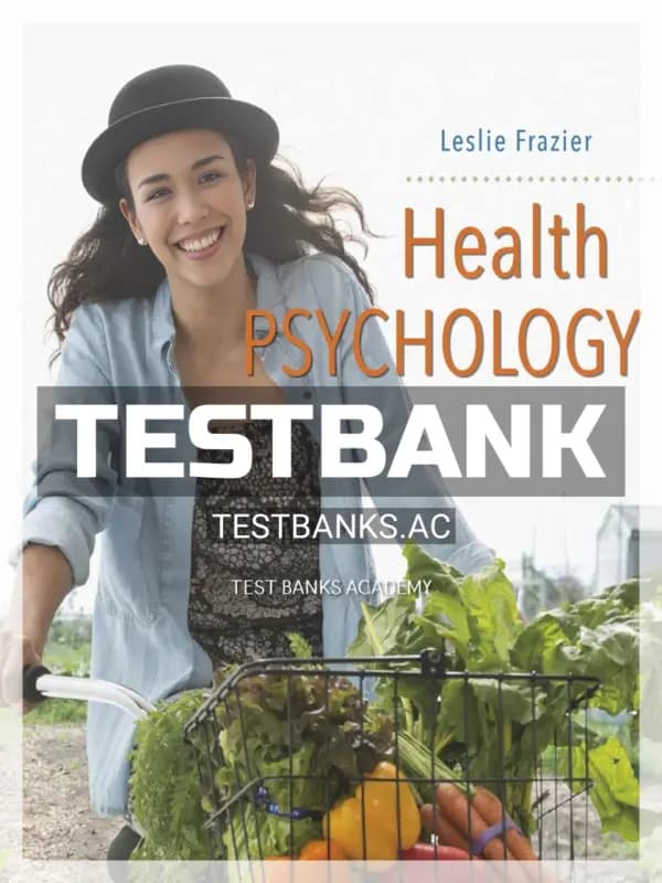 Cover for Test Bank for Health Psychology 1st Edition by Frazier