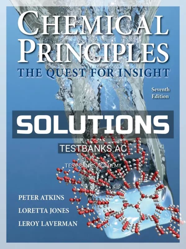Cover for Solutions Manual for Chemical Principles The Quest for Insight 7th Edition by Atkins