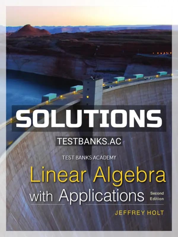 Cover for Solutions Manual for Linear Algebra with Applications 2nd Edition by Holt