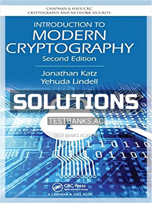 Cover for Solutions Manual for Introduction to Modern Cryptography 2nd Edition by Katz