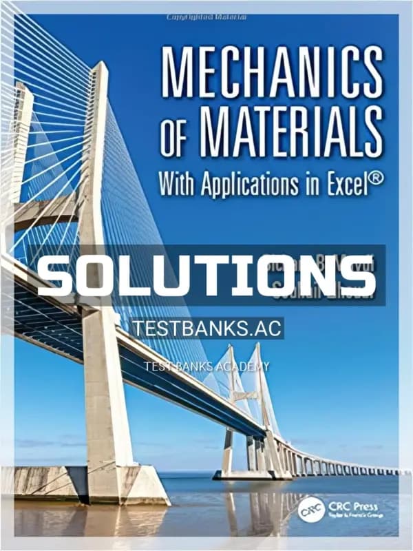 Cover for Solutions Manual for Mechanics of Materials With Applications in Excel 1st Edition by Muvdi