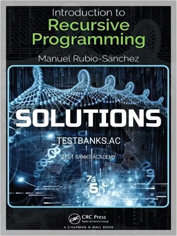Cover for Solutions Manual for Introduction to Recursive Programming 1st Edition by Rubio Sanchez