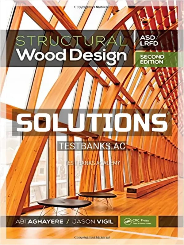 Cover for Solutions Manual for Structural Wood Design 2nd Edition by Aghayere