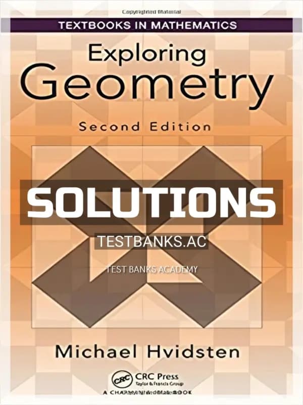 Cover for Solutions Manual for Exploring Geometry 2nd Edition by Hvidsten