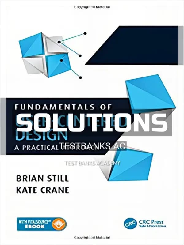 Cover for Solutions Manual for Fundamentals of User Centered Design A Practical Approach 1st Edition by Still