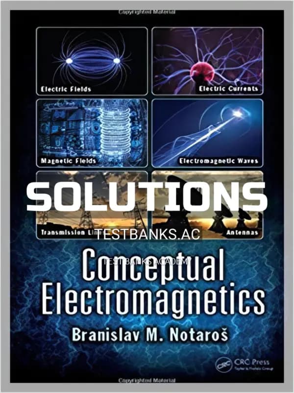 Cover for Solutions Manual for Conceptual Electromagnetics 1st Edition by Notaroš