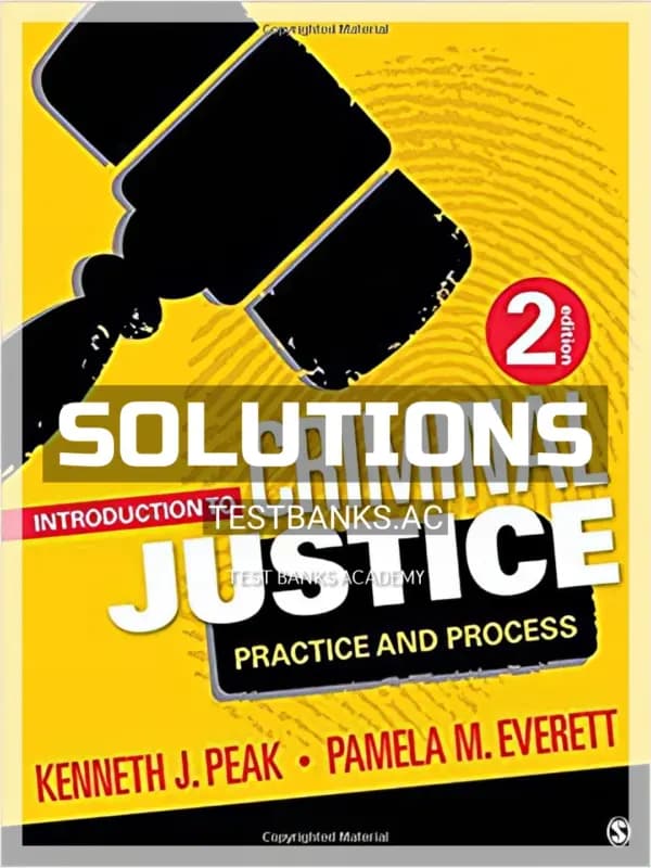 Cover for Solutions Manual for Introduction to Criminal Justice Practice and Process 2nd Edition by Peak