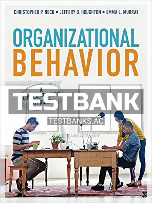 Cover for Test Bank for Organizational Behavior A Critical Thinking Approach 1st Edition by Neck