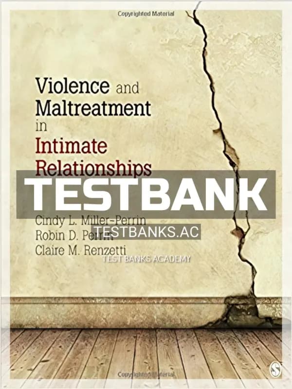 Cover for Test Bank for Violence and Maltreatment in Intimate Relationships 1st Edition by Miller Perrin