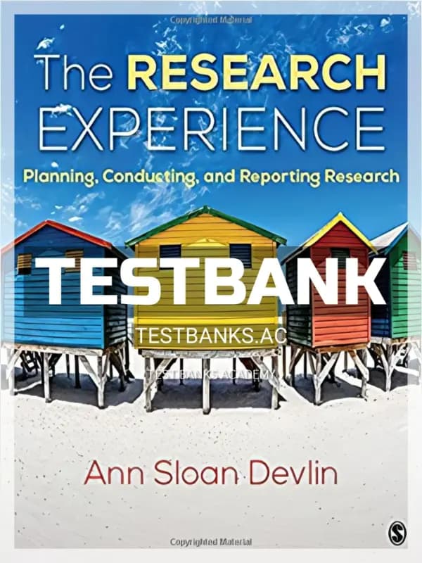 Cover for Test Bank for Research Experience Planning Conducting and Reporting Research 1st Edition by Devlin