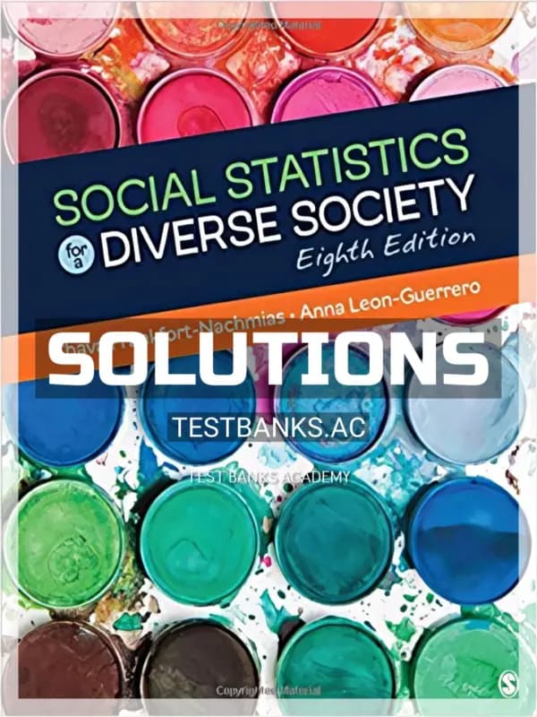 Cover for Solutions Manual for Social Statistics for a Diverse Society 8th Edition by Frankfort Nachmias