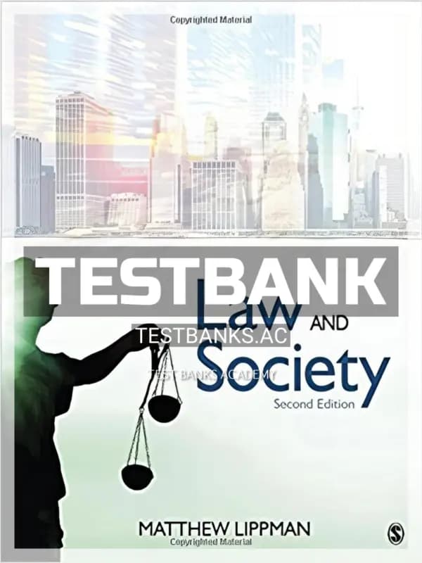 Cover for Test Bank for Law and Society 2nd Edition by Lippman