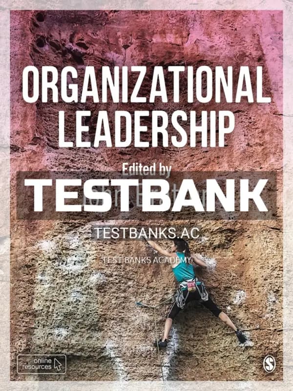 Cover for Test Bank for Organizational Leadership 1st Edition by Bratton
