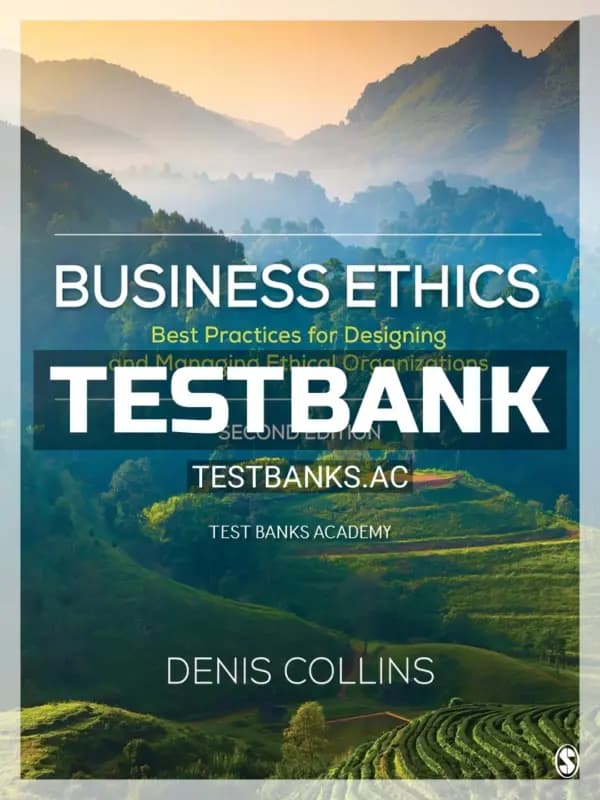 Cover for Test Bank for Business Ethics 2nd Edition by Collins