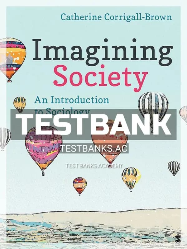 Cover for Test Bank for Imagining Society An Introduction to Sociology 1st Edition by Corrigall-Brown