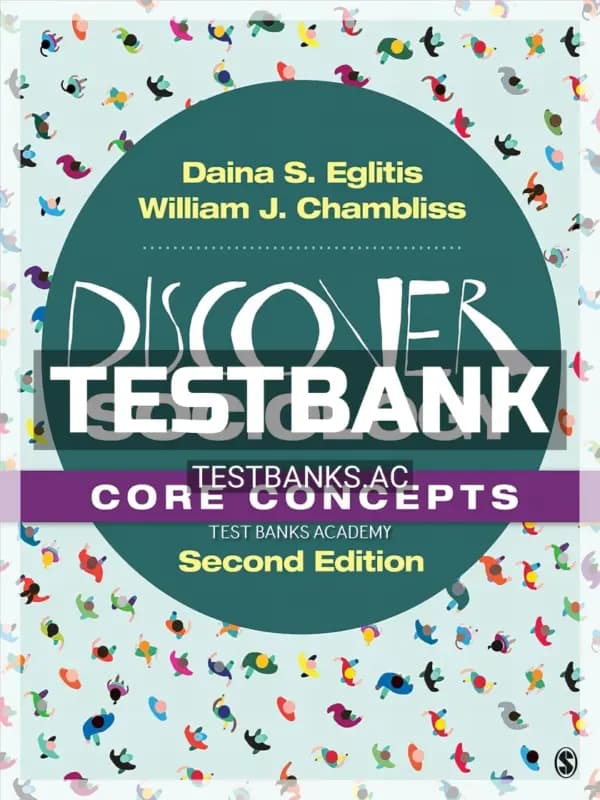 Cover for Test Bank for Discover Sociology Core Concepts 2nd Edition by Eglitis