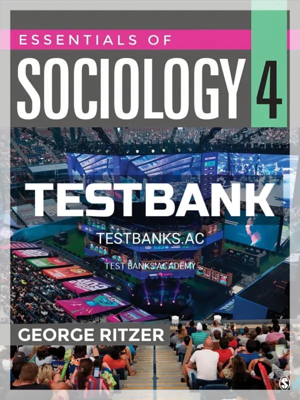 Cover for Test Bank for Essentials of Sociology 4th Edition by Ritzer