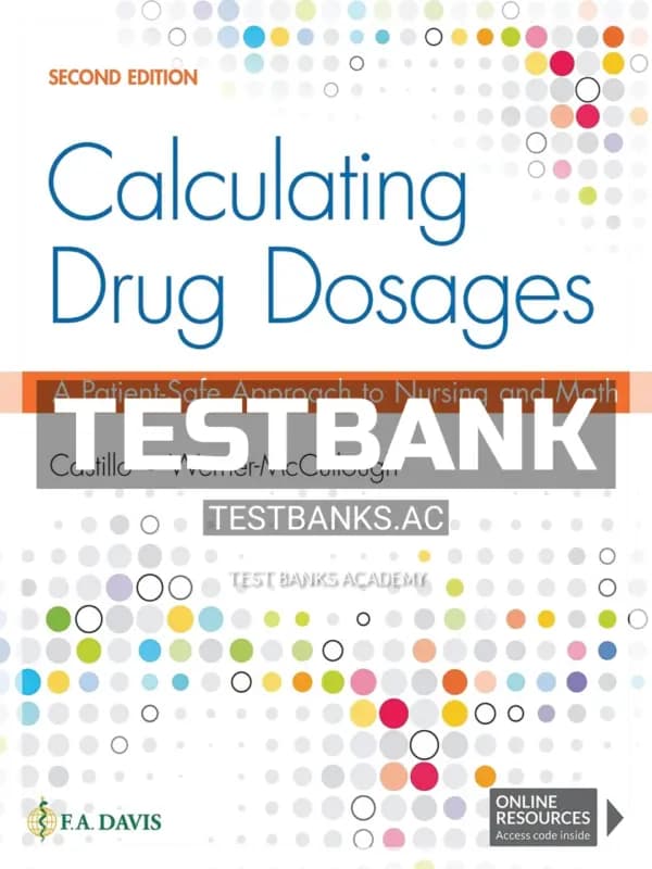 Cover for Test Bank for Calculating Drug Dosages 2nd Edition by Castillo