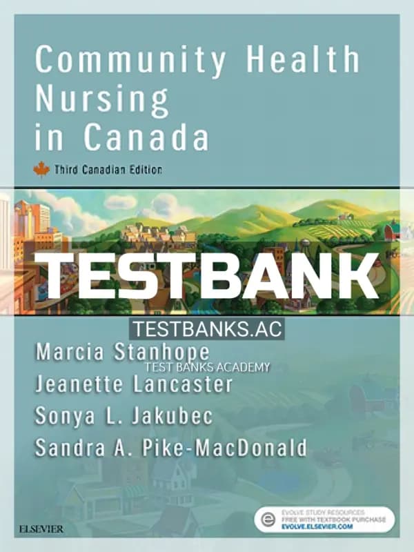 Cover for Test Bank for Community Health Nursing in Canada 3rd CA Edition by Stanhope