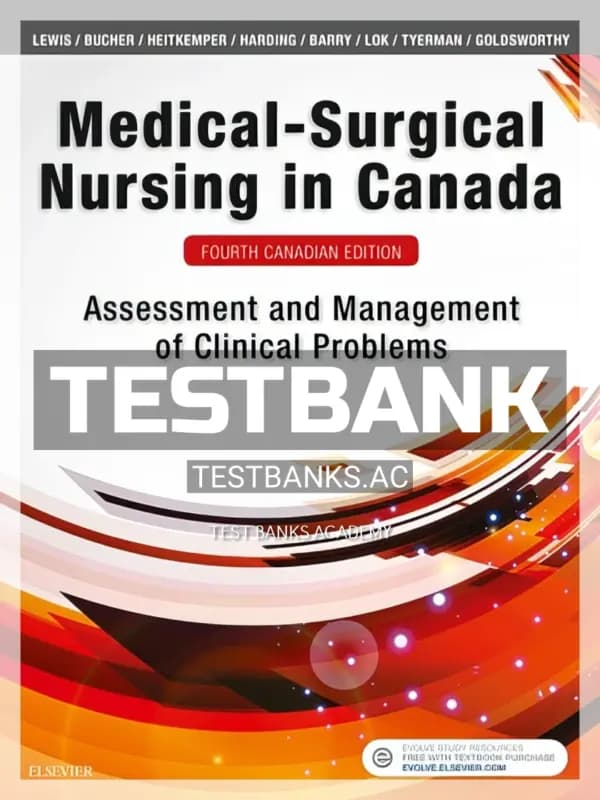 Cover for Test Bank for Medical-Surgical Nursing in Canada 4th CA Edition by Lewi