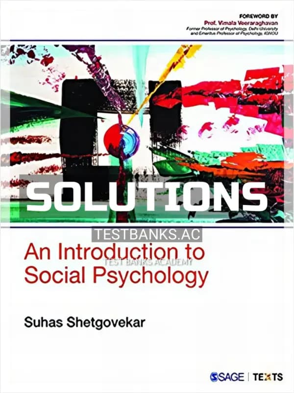 Cover for Solutions Manual for Introduction to Social Psychology 1st Edition by Shetgovekar