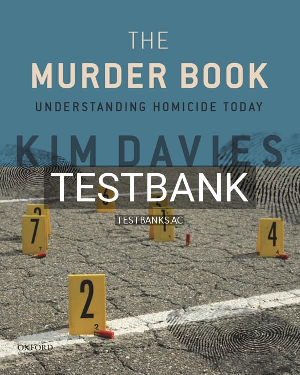 Cover for Test Bank for The Murder Book 1st US Edition by Davies