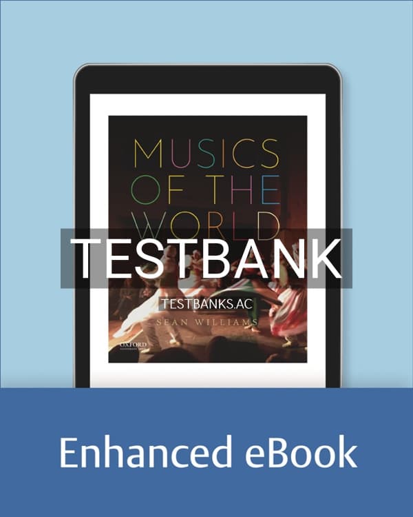 Test Bank for Musics of the World 1st US Edition by Williams cover