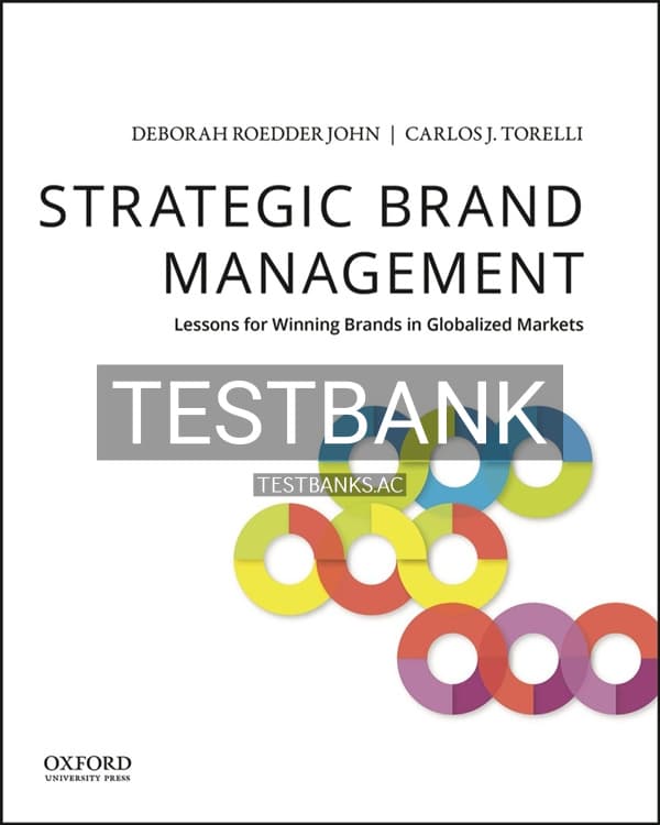 Test Bank for Strategic Brand Management 1st US Edition by John cover