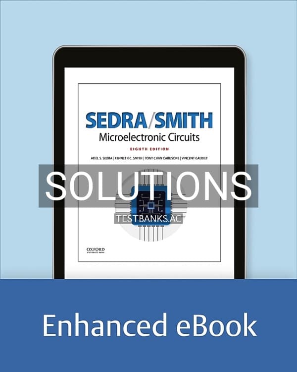 Cover for Solutions Manual for Microelectronic Circuits 8th US Edition by Sedra