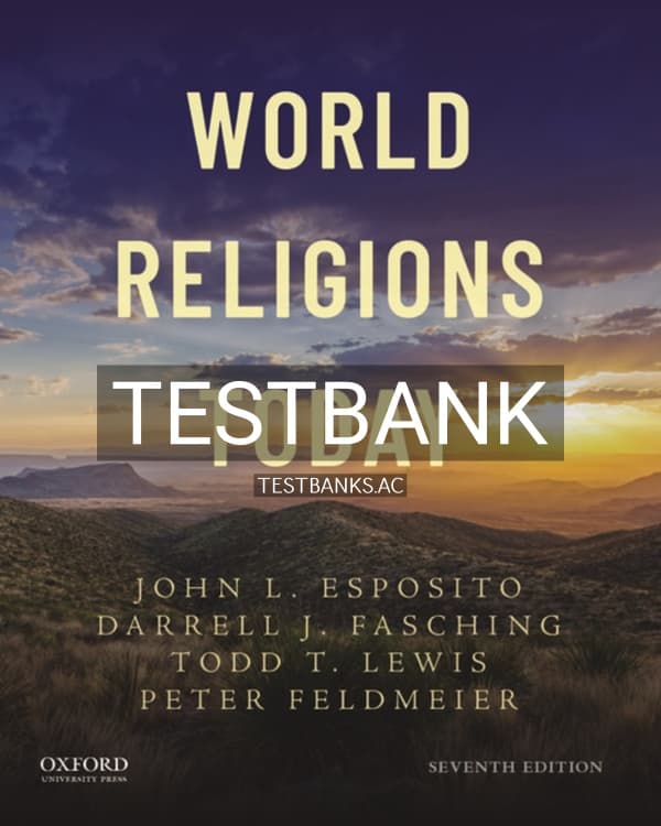 Cover for Test Bank for World Religions Today 7th US Edition by Esposito