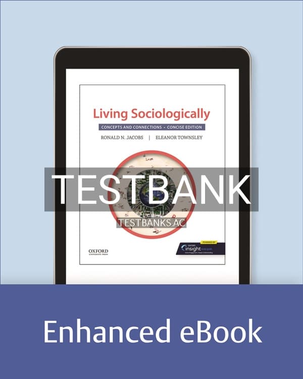 Test Bank for Living Sociologically 2023 US Edition by Jacobs cover