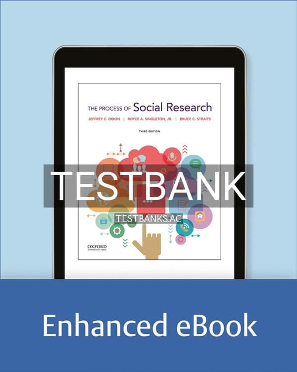 Cover for Test Bank for The Process of Social Research 3rd US Edition by Dixon
