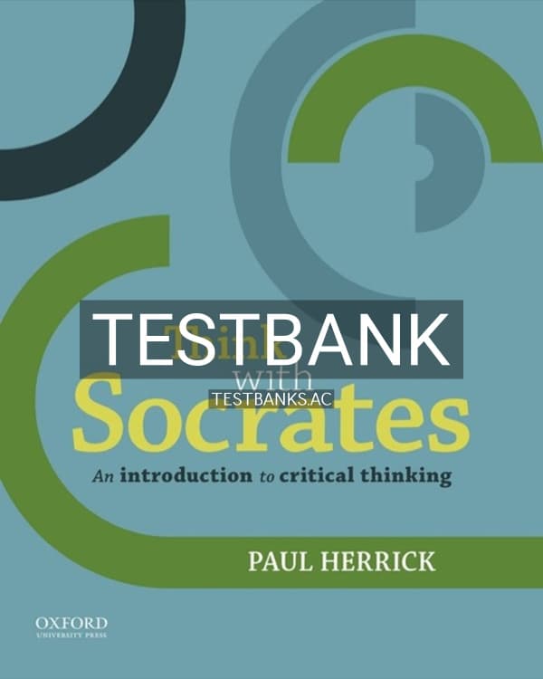 Cover for Test Bank for Think with Socrates 1st US Edition by Herrick