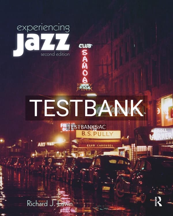 Test Bank for Experiencing Jazz 2nd US Edition by Lawn cover