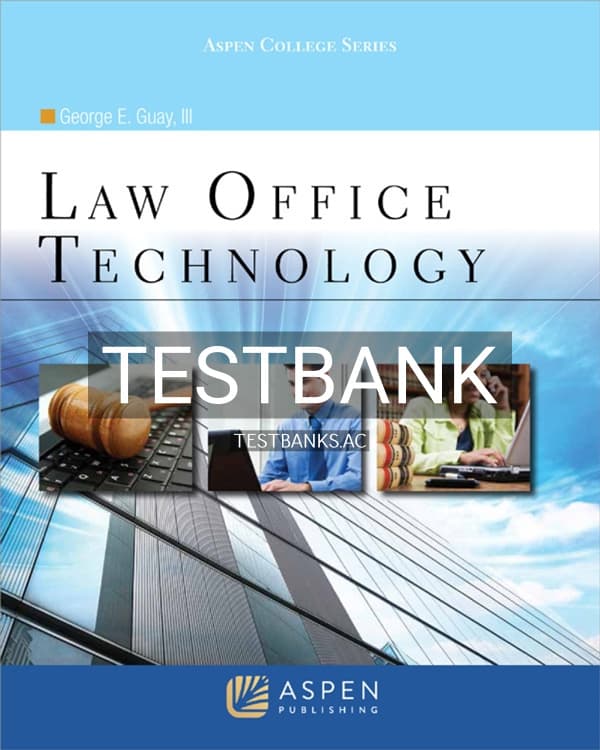 Test Bank for Law Office Technology 1st US Edition by Guay cover