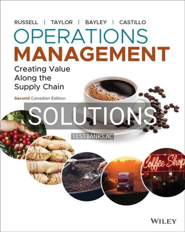 Cover for Solutions Manual for Operations Management Creating Value Along the Supply Chain Canadian Edition 2nd CA Edition by Russell