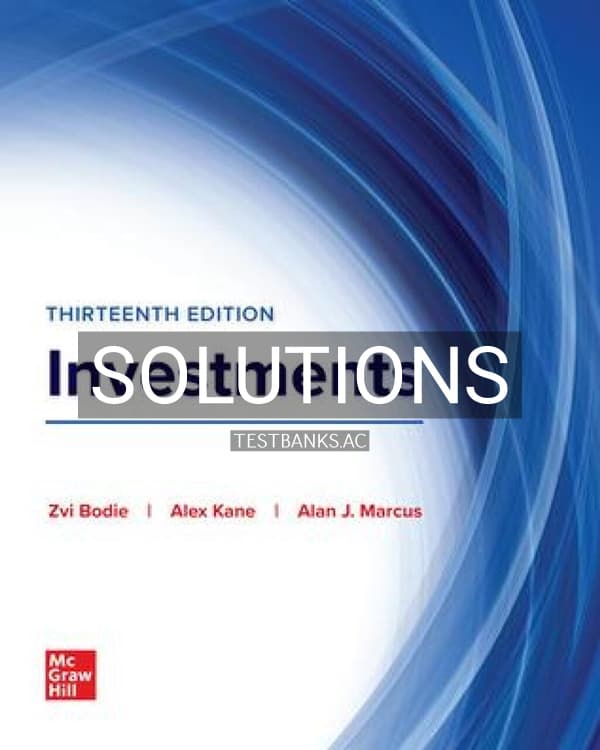 Cover for Solutions Manual for Investments 13th US Edition by Bodie