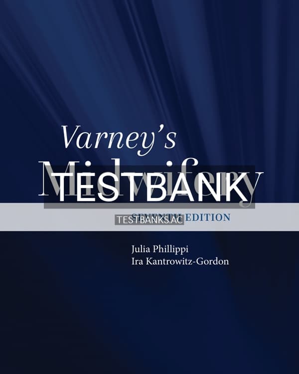 Cover for Test Bank for Varney’s Midwifery 7th US Edition by Phillippi