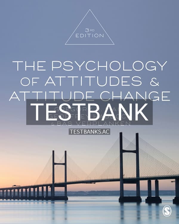 Cover for Test Bank for The Psychology of Attitudes and Attitude Change 3rd US Edition by Maio