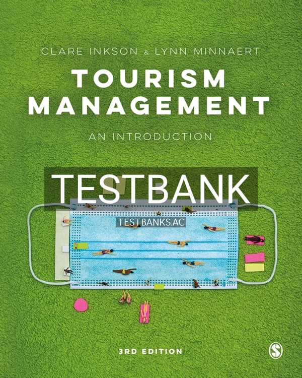 Cover for Test Bank for Tourism Management 3rd US Edition by Inkson