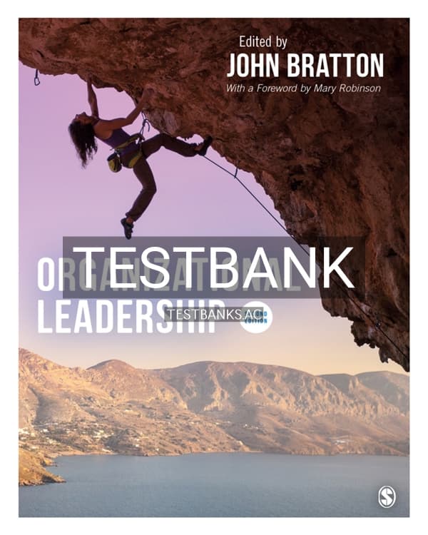 Test Bank for Organizational Leadership 2nd US Edition by Bratton cover