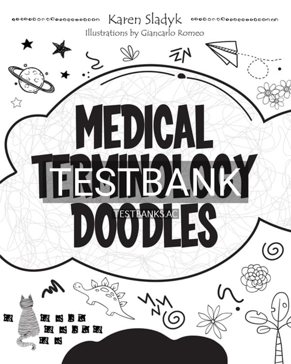 Test Bank for Medical Terminology Doodles 1st US Edition by Sladyk cover