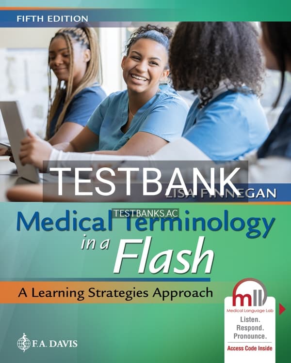 Test Bank for Medical Terminology in a Flash 5th US Edition by Finnegan cover
