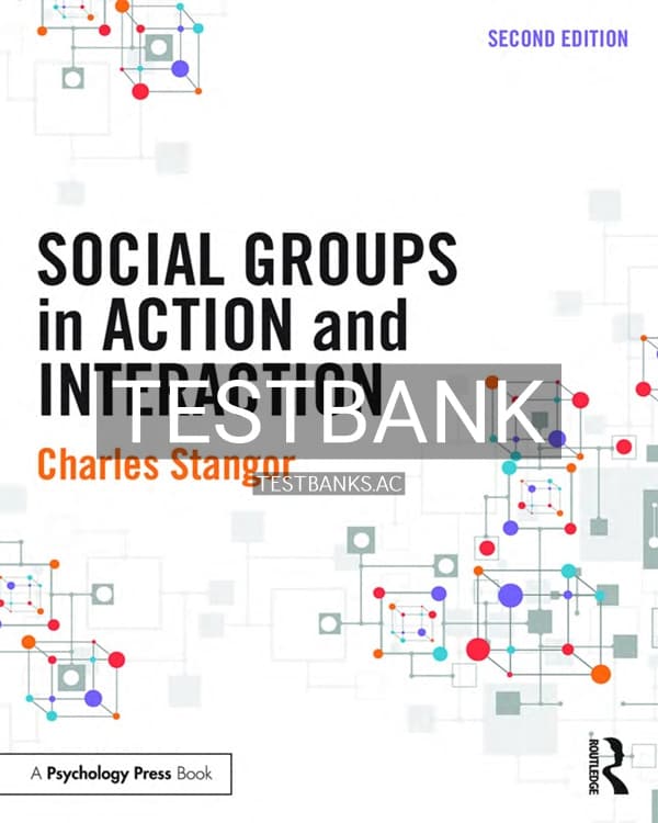 Test Bank for Social Groups in Action and Interaction 2nd US Edition by Stangor cover